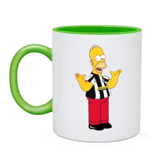 Чашка с Гомером Симпсоном в форме Ювентус