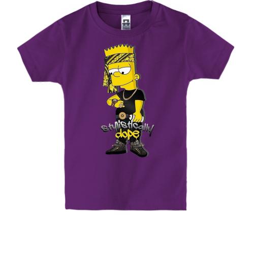 Детская футболка с Бартом Симпсоном (Dope)