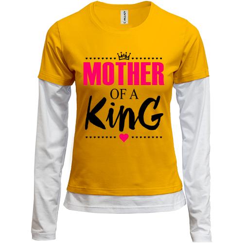 Комбинированный лонгслив Mother of a king