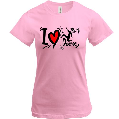 Футболка  i love dance