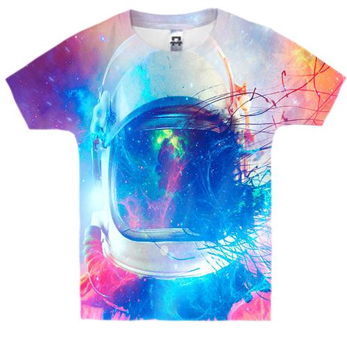 Детская 3D футболка с астронавтом в космосе