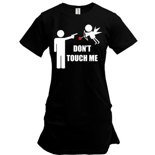 Подовжена футболка Don't touch me