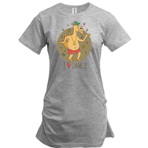 Подовжена футболка з танцюючим верблюдом