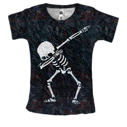 Женская 3D футболка Скелет Dab