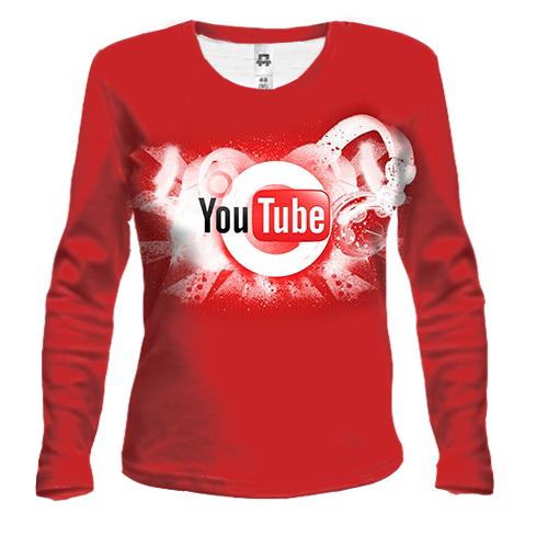 Жіночий 3D лонгслів You Tube