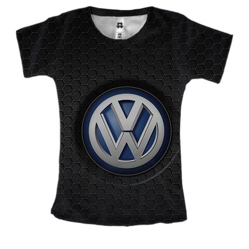 Женская 3D футболка с логотипом Volkswagen
