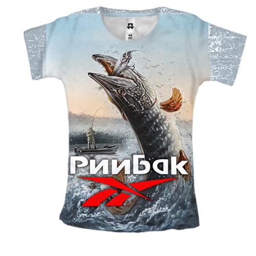 Жіноча 3D футболка з написом 