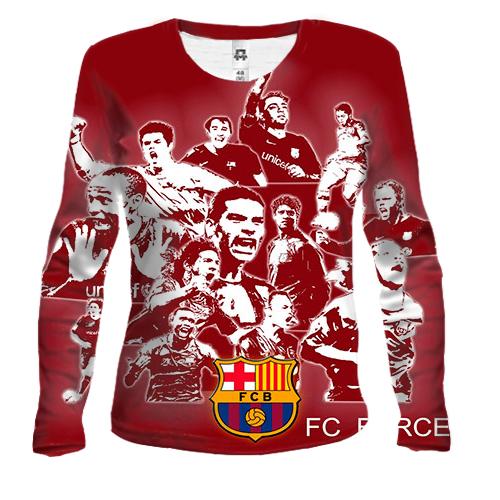 Жіночий 3D лонгслів FC Barcelona (2)