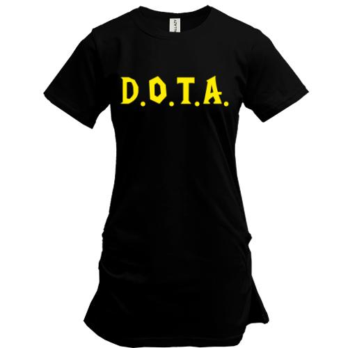 Подовжена футболка D.O.T.A