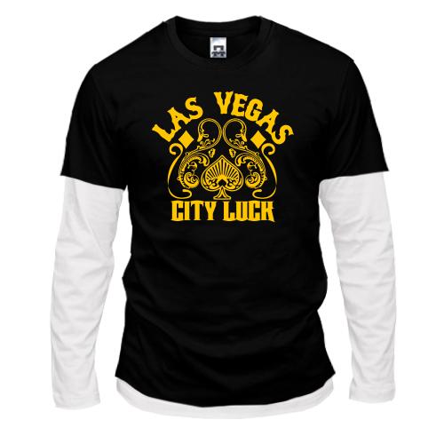 Комбинированный лонгслив Las Vegas City Luck