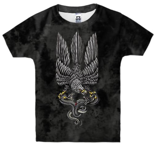 Детская 3D футболка с птицей гербом Украины