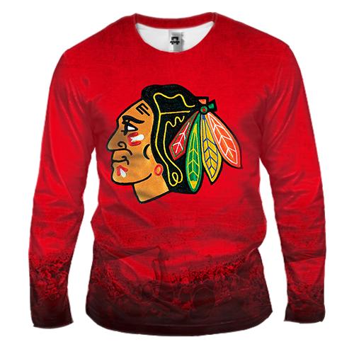 Мужской 3D лонгслив Chicago Blackhawks