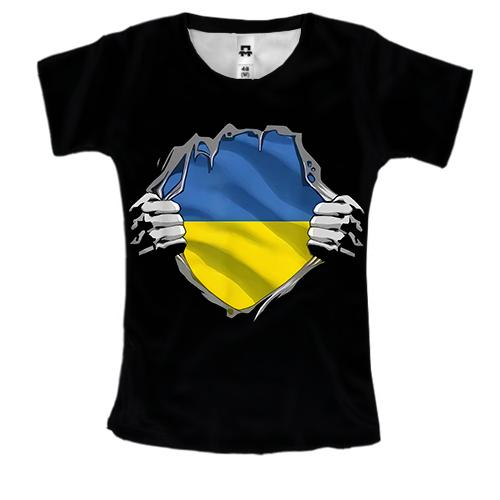 Женская 3D футболка Ukrainian inside