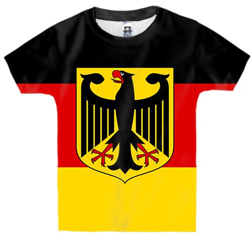 Детская 3D футболка с флагом Германии