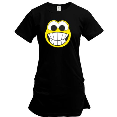 Подовжена футболка Crazy smile