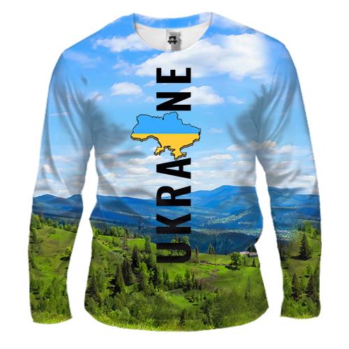Чоловічий 3D лонгслів Ukraine (Карпати)