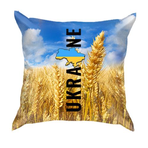 3D подушка Ukraine (поле пшеницы)