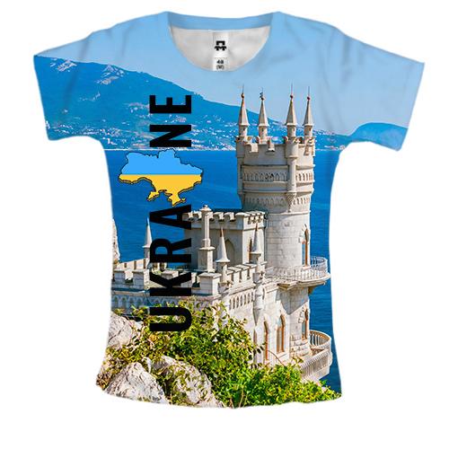 Жіноча 3D футболка Ukraine (Крим)