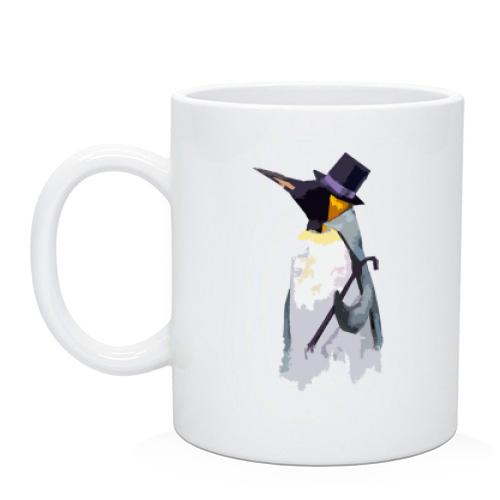 Чашка з пінгвіном джентльменом