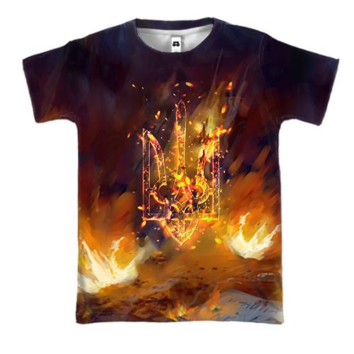3D футболка Україна у вогні