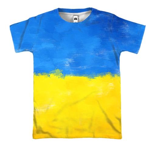 3D футболка акварельний прапор України (2)