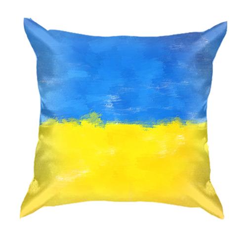 3D подушка акварельний прапор України (2)