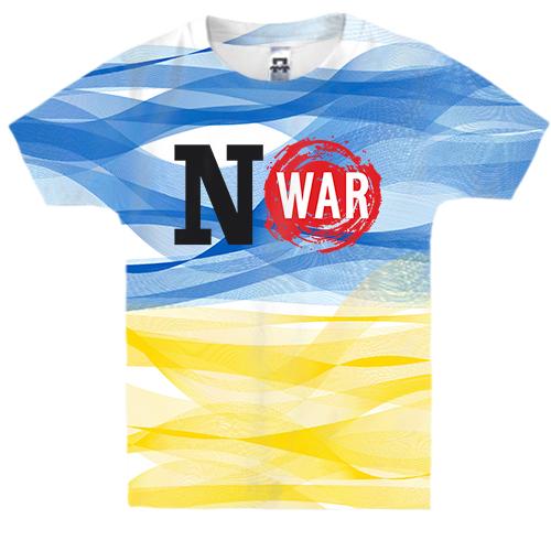 Детская 3D футболка No War In Ukraine
