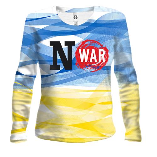 Жіночий 3D лонгслів No War In Ukraine