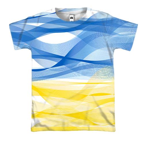 3D футболка Украинские волны