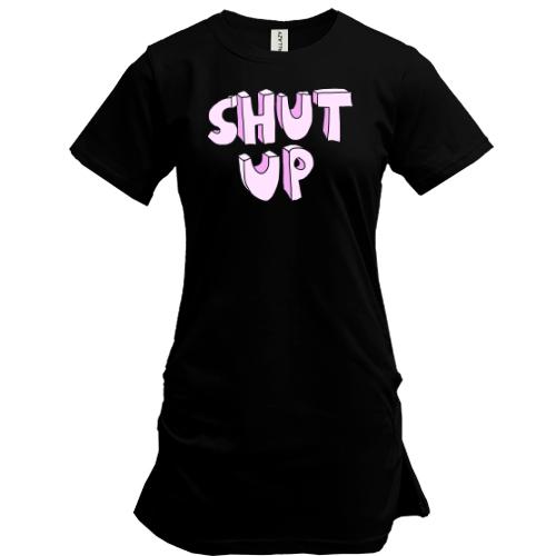 Подовжена футболка Shut Up
