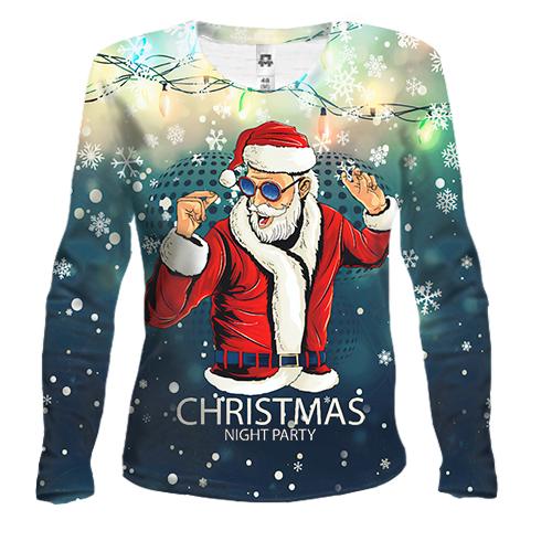 Жіночий 3D лонгслів Christmas Night Party