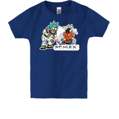 Дитяча футболка з Ріком і Space X