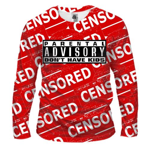 Мужской 3D лонгслив Censored