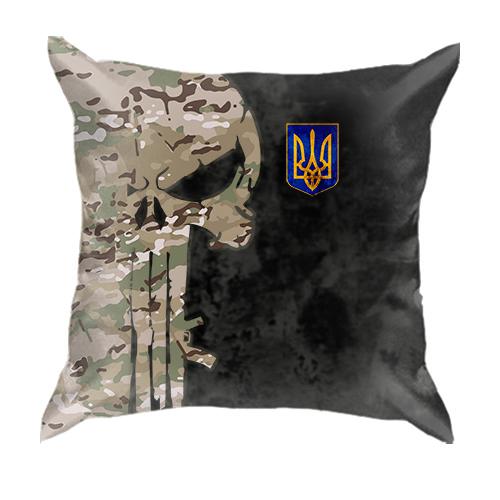 3D подушка Punisher skull multicam