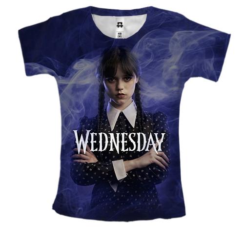 Жіноча 3D футболка Wednesday Smoke Арт (2)