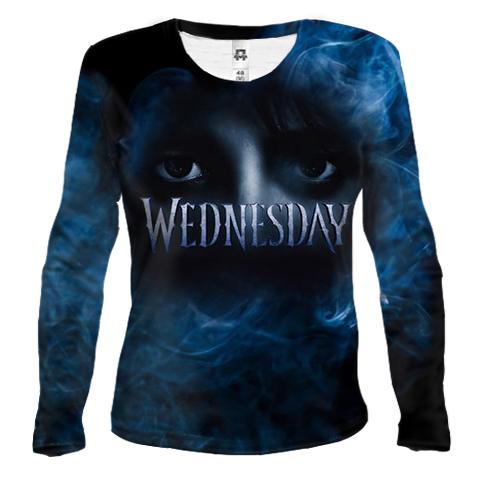 Жіночий 3D лонгслів Wednesday Smoke Арт
