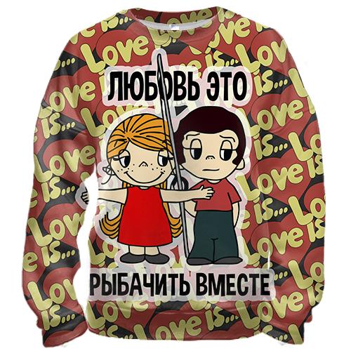 3D свитшот с надписью 