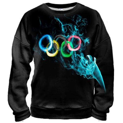 3D світшот Олімпійські кільця з диму