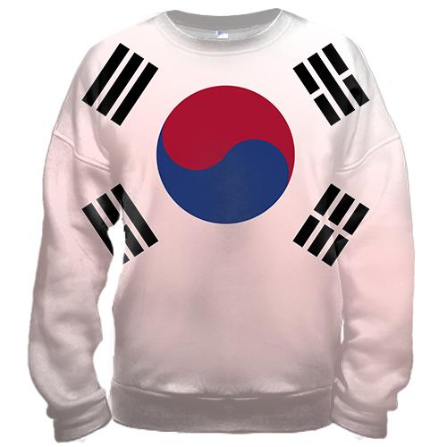 3D свитшот с флагом Южной Кореи