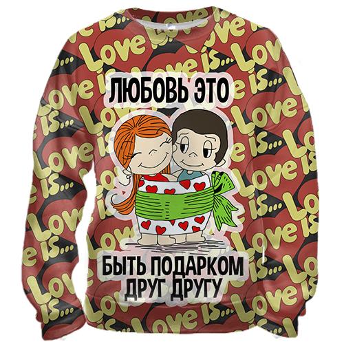 3D свитшот с надписью 