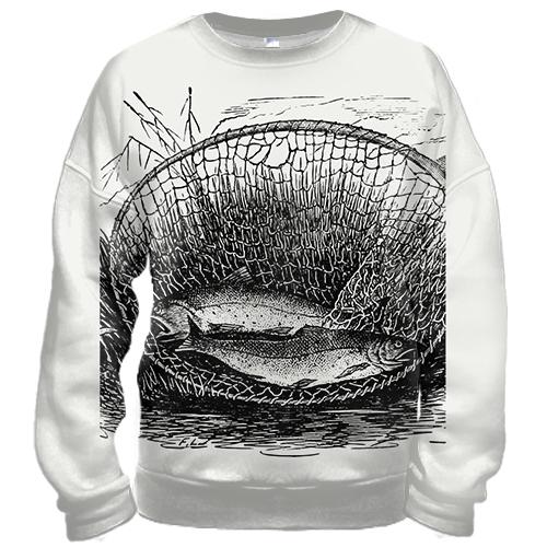 3D свитшот с рыбами в сетках (2)