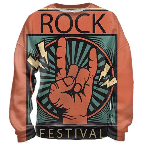 3D свитшот rock festival