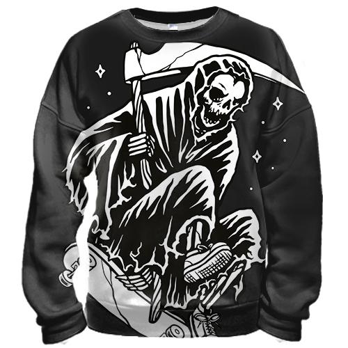 3D свитшот Death with skate