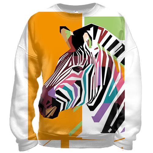 3D свитшот Zebra Art