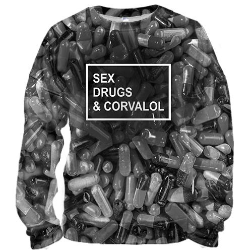 3D світшот Sex Drugs Corvalol