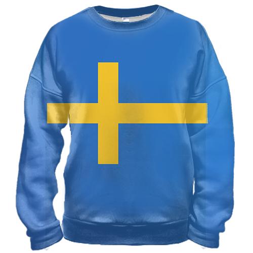 3D світшот з прапором Швеції