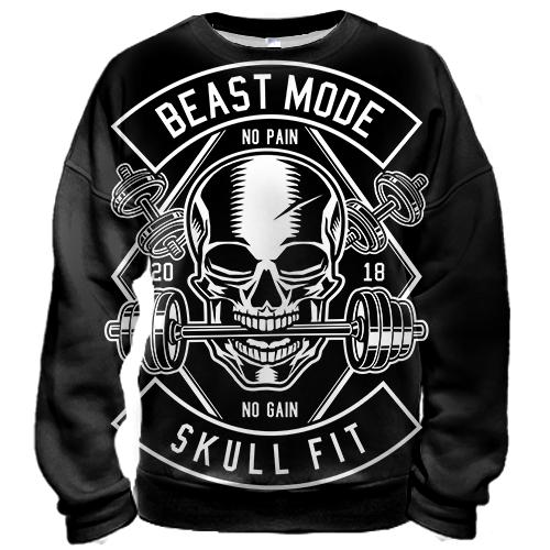 3D свитшот Skull Fit