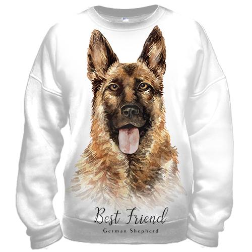 3D свитшот с немецкой овчаркой Best Friend