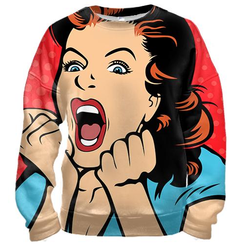 3D свитшот Screaming Pop Art