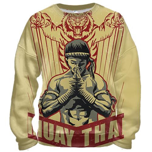 3D свитшот с борцом Muay Thai